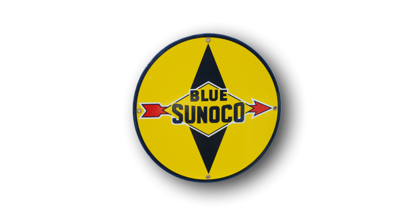 Blue Sunoco Porcelain