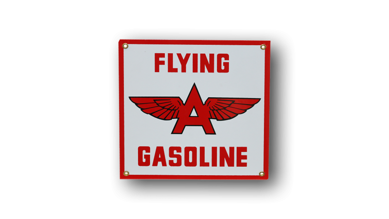 Flying A Gasoline Square Porcelain