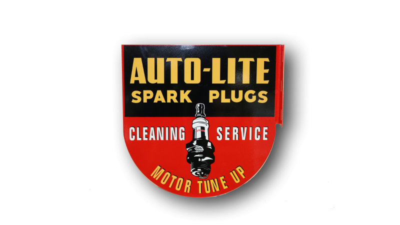 Auto-Lite Spark Plugs Flange Sign