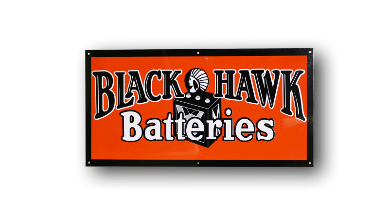 Black Hawk Batteries Sign