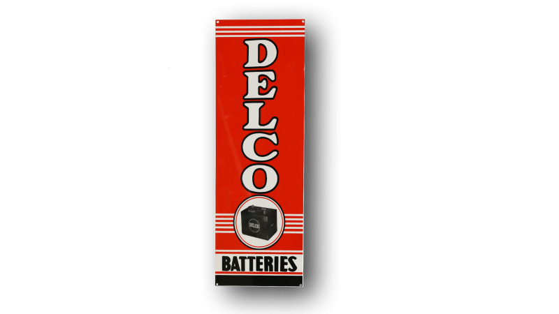 Delco Batteries Sign