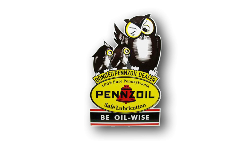 Pennzoil Be-Oil-Wise Sign